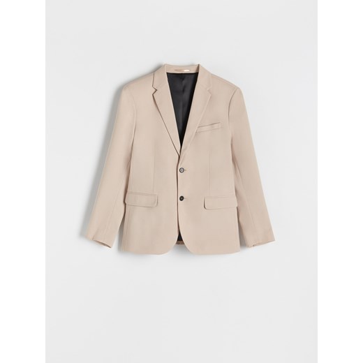 Reserved - Marynarka slim fit - beżowy Reserved M Reserved