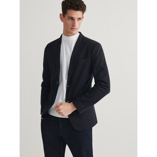 Reserved - Marynarka slim fit - granatowy Reserved M Reserved