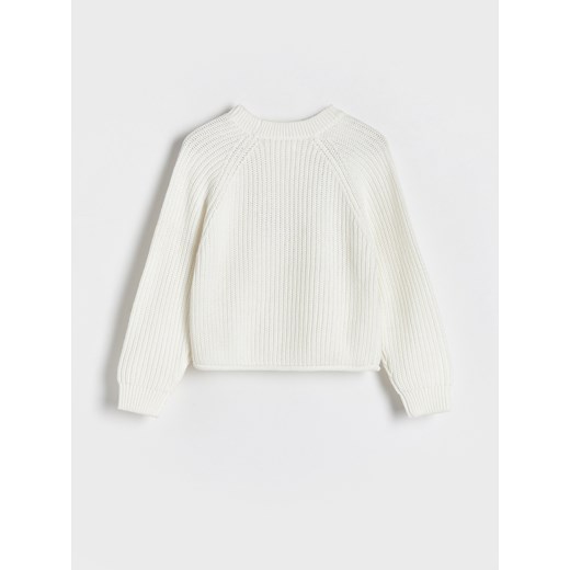 Reserved - Klasyczny sweter w paski - złamana biel Reserved 164 (13 lat) Reserved