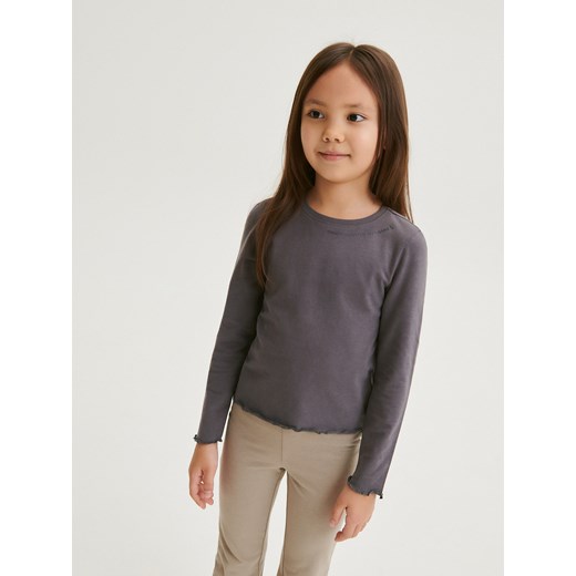 Reserved - Koszulka z aplikacją - ciemnoszary ze sklepu Reserved w kategorii Bluzki dziewczęce - zdjęcie 168836021