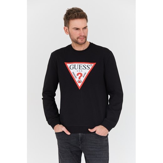 GUESS Czarna bluza Audley, Rozmiar XXL ze sklepu outfit.pl w kategorii Bluzy męskie - zdjęcie 168836094