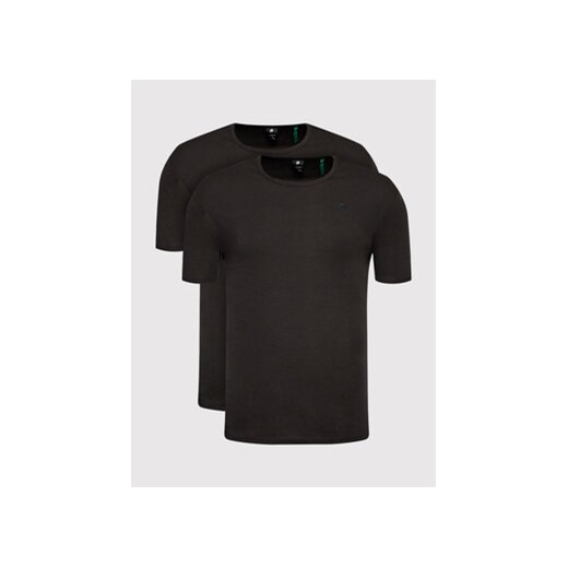 G-Star Raw Komplet 2 t-shirtów Base D07205-124-990 Czarny Slim Fit ze sklepu MODIVO w kategorii T-shirty męskie - zdjęcie 168838393