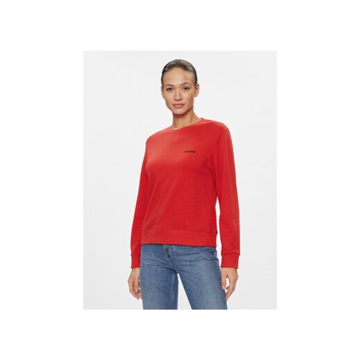 Calvin Klein Underwear Bluza 000QS7043E Czerwony Regular Fit ze sklepu MODIVO w kategorii Piżamy damskie - zdjęcie 168839194