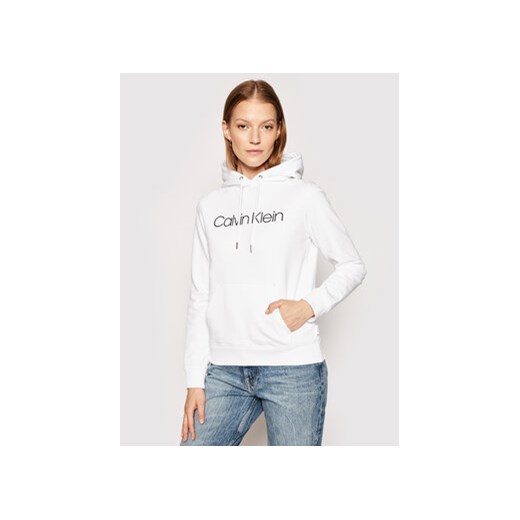 Calvin Klein Bluza Core Logo K20K202687 Biały Regular Fit Calvin Klein XXL promocyjna cena MODIVO