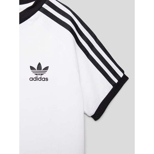 Biały t-shirt chłopięce Adidas Originals wiosenny 