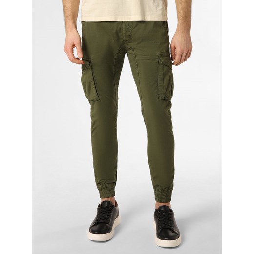 Alpha Industries Spodnie Mężczyźni Bawełna oliwkowy jednolity ze sklepu vangraaf w kategorii Spodnie męskie - zdjęcie 168843332