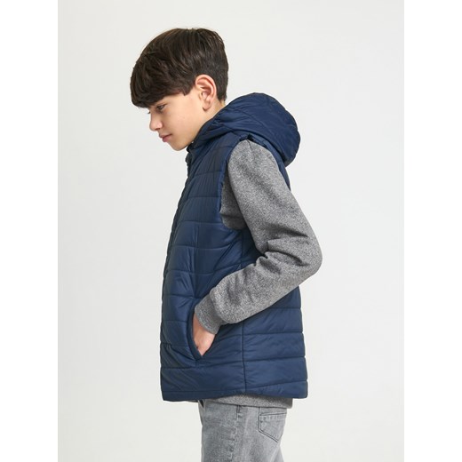 Sinsay - Kamizelka pikowana - granatowy Sinsay 152 Sinsay