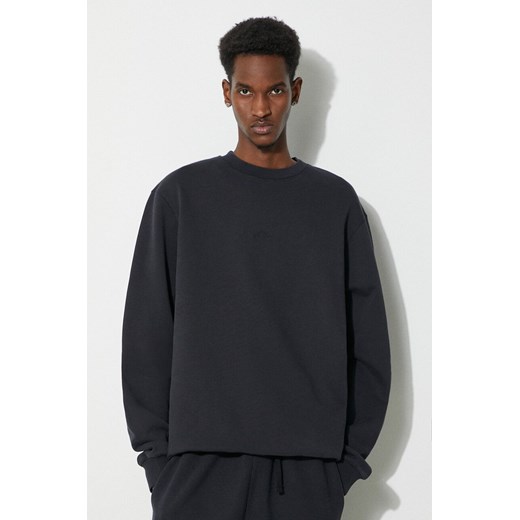 A-COLD-WALL* bluza bawełniana Essential Crewneck męska kolor czarny z aplikacją ACWMW176 ze sklepu PRM w kategorii Bluzy męskie - zdjęcie 168847633