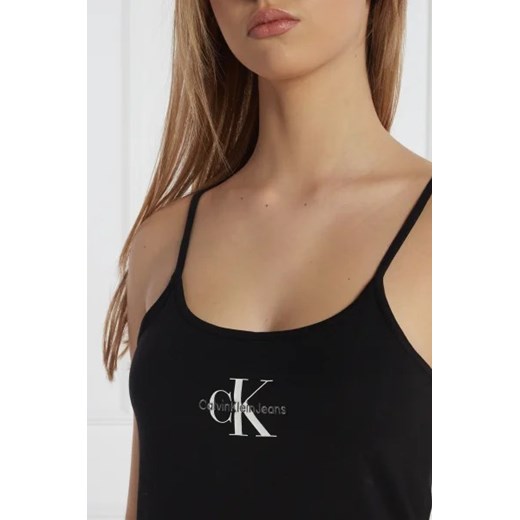 Bluzka damska Calvin Klein z okrągłym dekoltem bawełniana