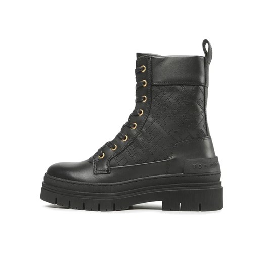 Tommy Hilfiger Trapery Lace Up Zip Boot Monogram FW0FW06849 Czarny Tommy Hilfiger 39 promocyjna cena MODIVO