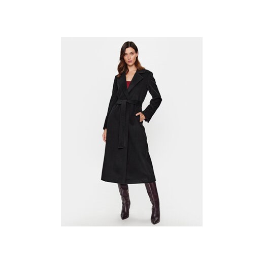 MAX&Co. Płaszcz wełniany Longrun 40149523 Czarny Regular Fit ze sklepu MODIVO w kategorii Płaszcze damskie - zdjęcie 168855294