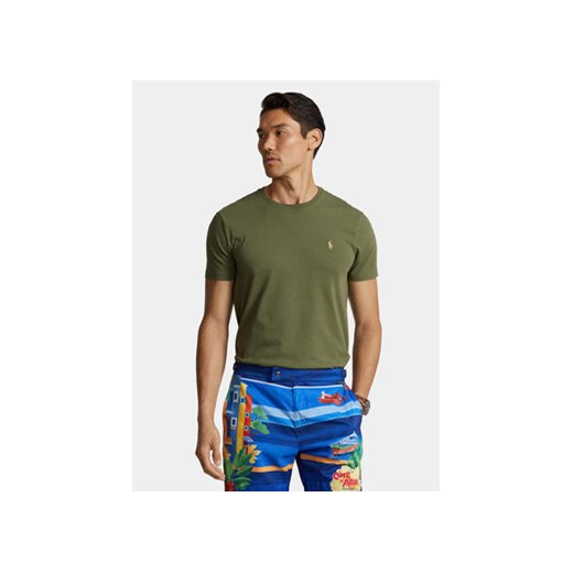 Polo Ralph Lauren T-Shirt 710671438341 Zielony Custom Slim Fit ze sklepu MODIVO w kategorii T-shirty męskie - zdjęcie 168855484