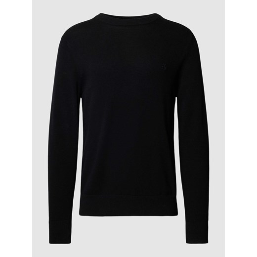 Sweter z dzianiny z prążkowanymi wykończeniami ze sklepu Peek&Cloppenburg  w kategorii Swetry męskie - zdjęcie 168859071