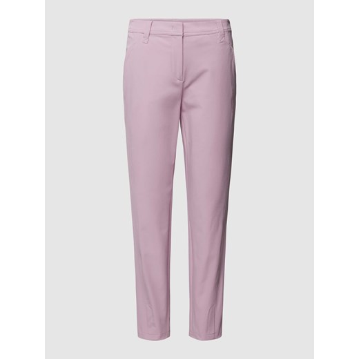 Spodnie materiałowe o kroju regular fit w jednolitym kolorze ze sklepu Peek&Cloppenburg  w kategorii Spodnie damskie - zdjęcie 168859230