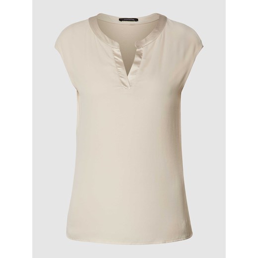 T-shirt w jednolitym kolorze z wiskozy ze sklepu Peek&Cloppenburg  w kategorii Bluzki damskie - zdjęcie 168859401