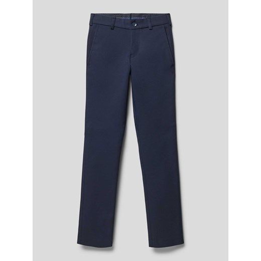 Spodnie materiałowe o kroju straight fit z zapięciem na guzik ze sklepu Peek&Cloppenburg  w kategorii Spodnie chłopięce - zdjęcie 168860264