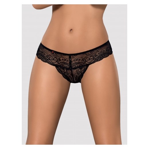 Erotyczne stringi Obsessive Miamor S/M Black (5901688209899). Bielizna erotyczna Obsessive S,M promocja Rozetka.pl