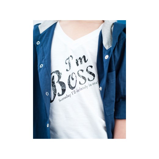 T-shirt Boss Biały e-kaan-pl niebieski t-shirty
