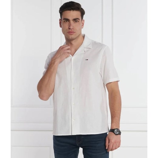 Tommy Jeans Koszula | Regular Fit | z dodatkiem lnu Tommy Jeans L okazja Gomez Fashion Store