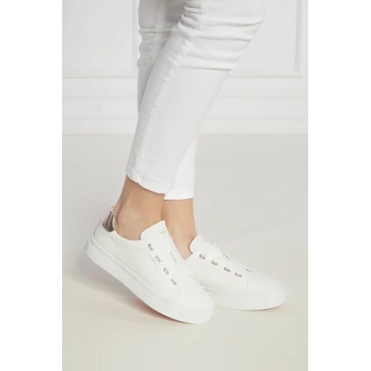 Buty sportowe damskie Gant sneakersy białe na wiosnę z tworzywa sztucznego 