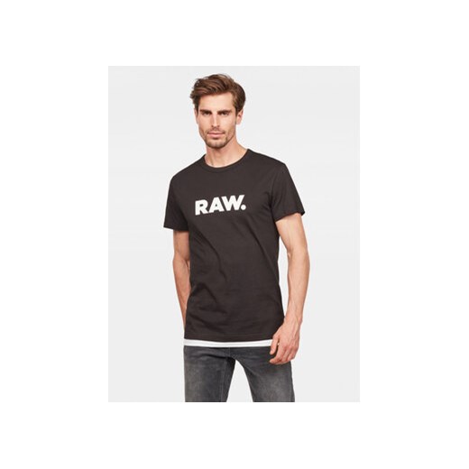 T-shirt męski G-Star Raw z napisem z krótkim rękawem 