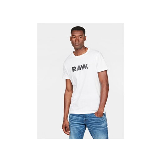 G-Star Raw T-Shirt Holorn D08512-8415 Biały Regular Fit ze sklepu MODIVO w kategorii T-shirty męskie - zdjęcie 168927842