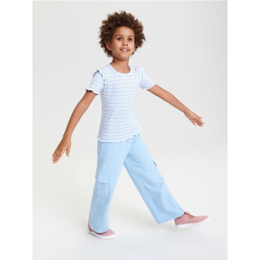Sinsay - Spodnie wide leg - niebieski ze sklepu Sinsay w kategorii Spodnie dziewczęce - zdjęcie 168931300