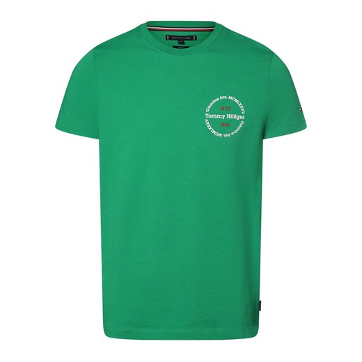 Tommy Hilfiger Koszulka męska Mężczyźni Bawełna trawiasty jednolity ze sklepu vangraaf w kategorii T-shirty męskie - zdjęcie 168932851