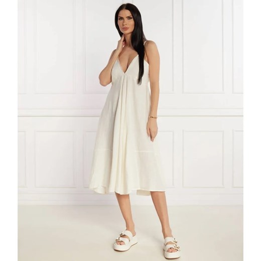 Silvian Heach Lniana sukienka KARAN ze sklepu Gomez Fashion Store w kategorii Sukienki - zdjęcie 168933872