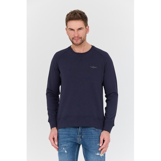 AERONAUTICA MILITARE Granatowa bluza Felpa Girocollo, Rozmiar XXL ze sklepu outfit.pl w kategorii Bluzy męskie - zdjęcie 168935290
