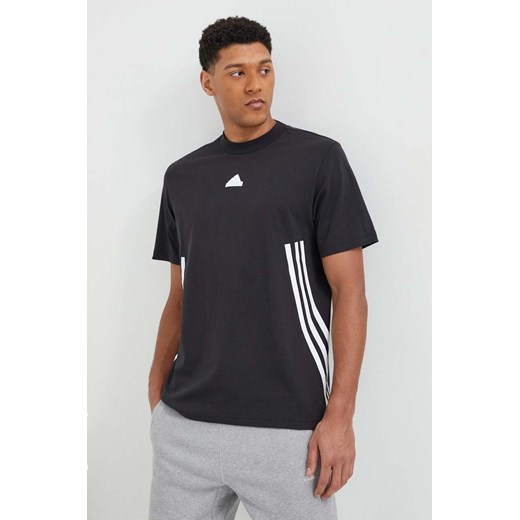 adidas t-shirt bawełniany męski kolor czarny z nadrukiem IR9166 ze sklepu ANSWEAR.com w kategorii T-shirty męskie - zdjęcie 168936620