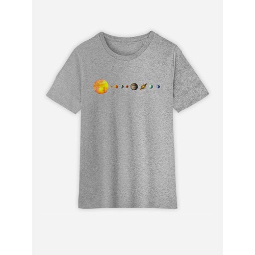 WOOOP Koszulka &quot;Solar system&quot; w kolorze szarym ze wzorem Wooop 104 Limango Polska okazja