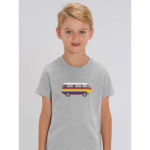 WOOOP Koszulka &quot;Rainbow Van&quot; w kolorze szarym ze sklepu Limango Polska w kategorii T-shirty chłopięce - zdjęcie 168937691