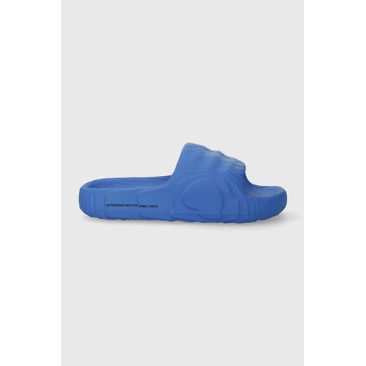 adidas Originals klapki Adilette 22 męskie kolor niebieski ze sklepu PRM w kategorii Klapki męskie - zdjęcie 168957181