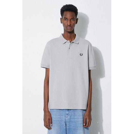 Fred Perry polo bawełniane Plain Shirt kolor szary z aplikacją M6000.R41 ze sklepu PRM w kategorii T-shirty męskie - zdjęcie 168957223