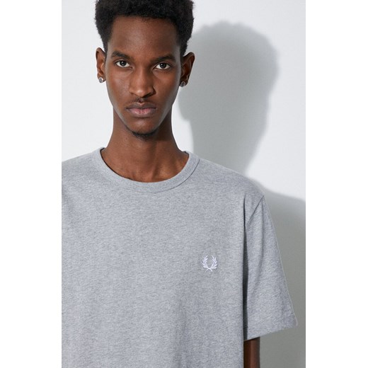 Fred Perry t-shirt bawełniany Ringer T-Shirt męski kolor szary melanżowy M3519.R49 ze sklepu PRM w kategorii T-shirty męskie - zdjęcie 168957273