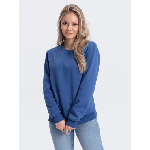 Bluza damska bez kaptura 001TLR - głęboki niebieski ze sklepu Edoti w kategorii Bluzy damskie - zdjęcie 168957622