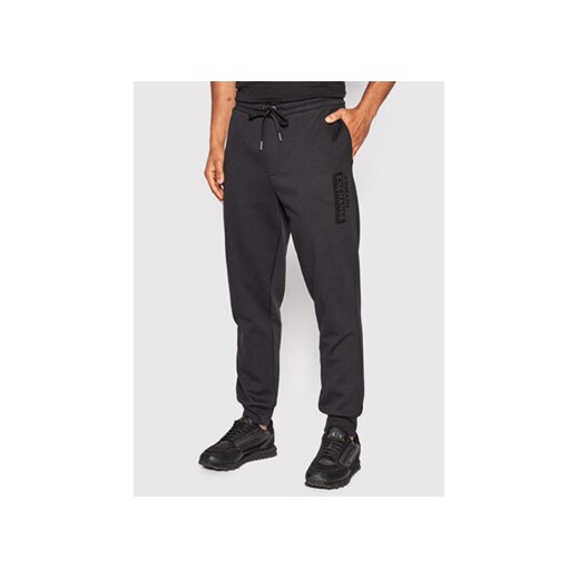 Armani Exchange Spodnie dresowe 6LZPBE ZJCAZ 1200 Czarny Regular Fit ze sklepu MODIVO w kategorii Spodnie męskie - zdjęcie 168959704