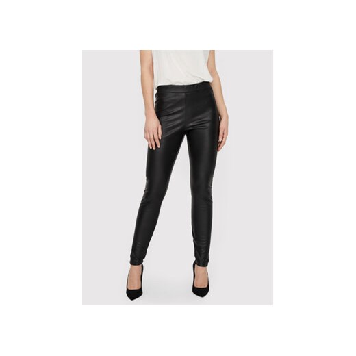 Vero Moda Spodnie z imitacji skóry 10257164 Czarny Skinny Fit ze sklepu MODIVO w kategorii Spodnie damskie - zdjęcie 168960050