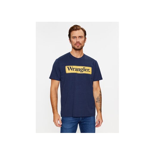 Wrangler T-Shirt 112341131 Granatowy Regular Fit ze sklepu MODIVO w kategorii T-shirty męskie - zdjęcie 168960331
