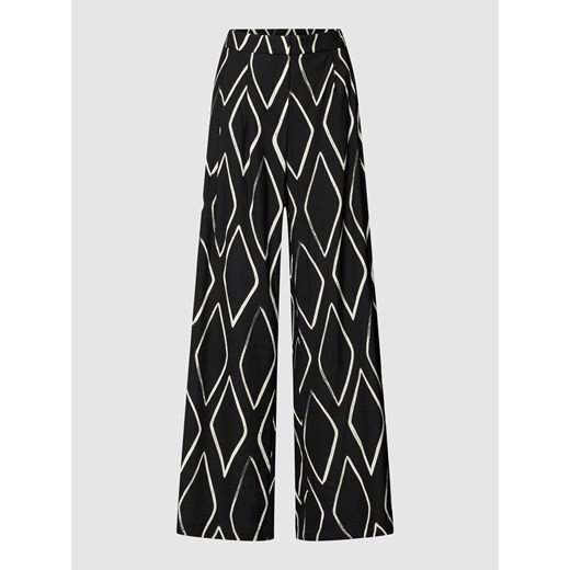 Spodnie materiałowe o luźnym kroju z mieszanki wiskozy ze wzorem na całej powierzchni ze sklepu Peek&Cloppenburg  w kategorii Spodnie damskie - zdjęcie 168963003