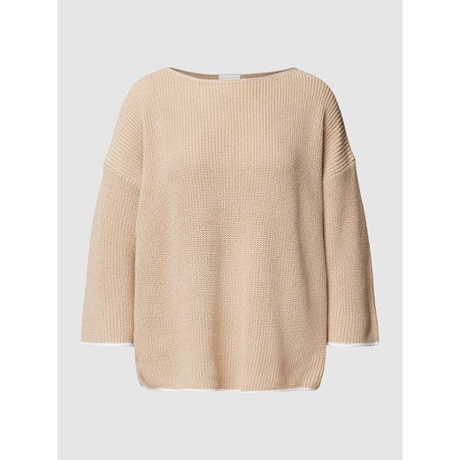 Sweter z dzianiny z paskami w kontrastowym kolorze ze sklepu Peek&Cloppenburg  w kategorii Swetry damskie - zdjęcie 168963033