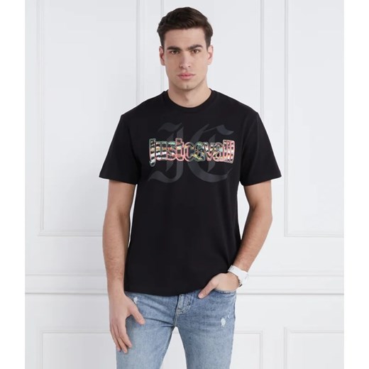 T-shirt męski Just Cavalli z krótkimi rękawami w nadruki