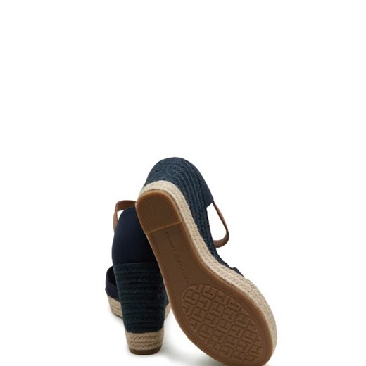 Espadryle damskie Tommy Hilfiger casual na koturnie z klamrą