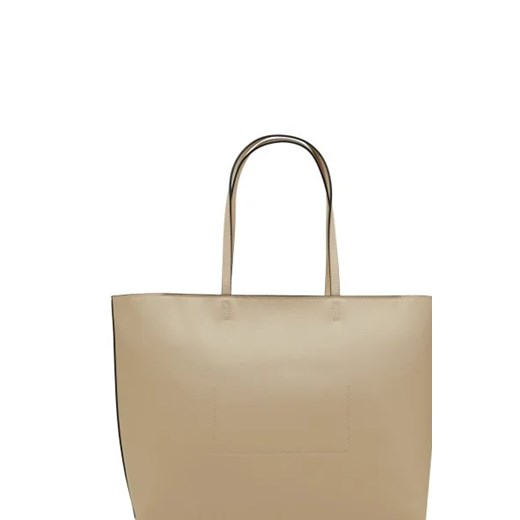 Shopper bag Just Cavalli ze skóry ekologicznej na ramię czarna duża bez dodatków 