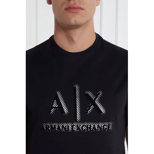 T-shirt męski czarny Armani Exchange z krótkimi rękawami 