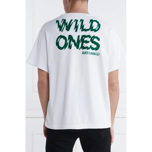 T-shirt męski Just Cavalli z krótkim rękawem wielokolorowy na wiosnę 