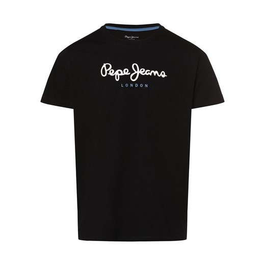 Pepe Jeans Koszulka męska - Eggo N Mężczyźni Bawełna czarny nadruk ze sklepu vangraaf w kategorii T-shirty męskie - zdjęcie 168975113
