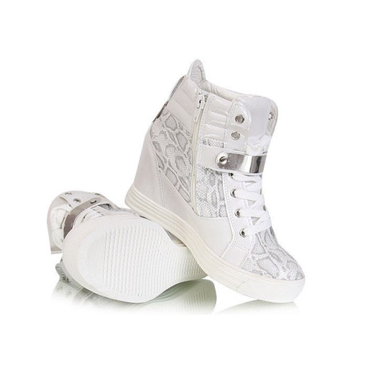 Oryginalne białe botki sneakersy /F1-1 W131 sel6x9/ pantofelek24 szary oryginalne