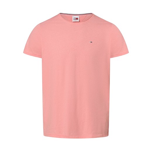 Tommy Jeans T-shirt męski Mężczyźni Bawełna różowy marmurkowy ze sklepu vangraaf w kategorii T-shirty męskie - zdjęcie 168977243